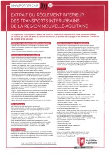 REGLEMENT INTERIEUR TRANSPORT REGION NOUVELLE AQUITAINE